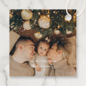 Gemütliches Foto Personalisiert Weihnachten Geschenkanhänger (Rückseite)