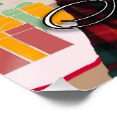 Gemütliches Frohe Weihnachten - Afrikanische Ameri Poster (Ecke)