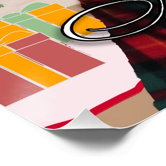 Gemütliches Frohe Weihnachten - Afrikanische Ameri Poster (Ecke)