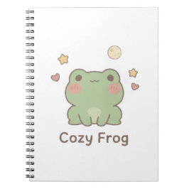 Gemütliches Frosch-Notizbuch | Süßes Kawaii-Tagebu Notizblock