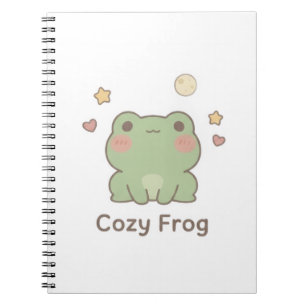 Gemütliches Frosch-Notizbuch Süßes Kawaii-Tagebu Notizblock