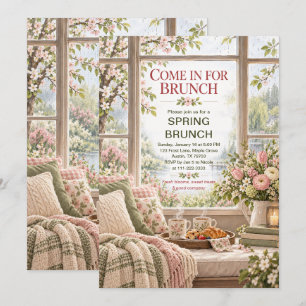 Gemütliches Frühlingsbrunch-Garten-Treffen Einladung
