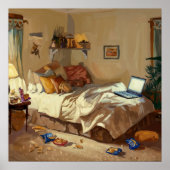 Gemütliches gemütliches Schlafzimmer - Gemütliches Poster (Vorne)