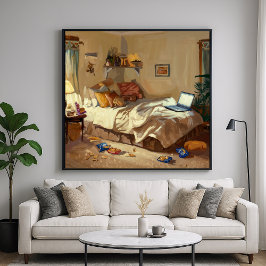 Gemütliches gemütliches Schlafzimmer - Gemütliches Poster