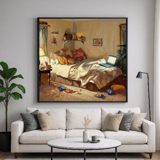 Gemütliches gemütliches Schlafzimmer - Gemütliches Poster