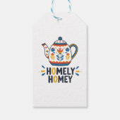 Gemütliches, gemütliches Teekessel-Design Geschenkanhänger (Rückseite)