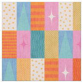 Gemütliches geometrisches Patchwork für den Winter Stoff (Nahaufnahme)