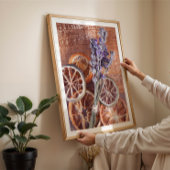 Gemütliches, gepflegtes Gemüsegarten aus Zitrusfrü Poster