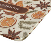 Gemütliches Gewürzdesign - Individuelle Name Schneidebrett (Ecke)