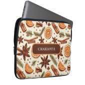 Gemütliches Gewürzmuster - Individuelle Name Laptopschutzhülle (Vorne Rechts)