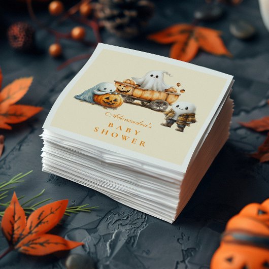 Gemütliches Ghost-Hütte Halloween-Kinderdusche Serviette