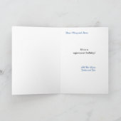 Gemütliches Gingerbrot-Haus Feiertagskarte (Innenseite)