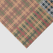 Gemütliches Gingham Patchwork Herbst Wintermuster Seidenpapier (Detail)