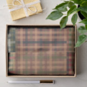 Gemütliches Gingham Patchwork Herbst Wintermuster Seidenpapier (Geschenk)