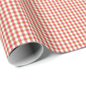 Gemütliches Gingham-Weihnachtspapier Geschenkpapier (Rolleneckpunkt)