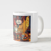 Gemütliches Gnome mit seinem Gnomework Jumbo-Tasse (Vorderseite Rechts)