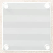Gemütliches Grau Gestreift Glasuntersetzer (Rückseite)