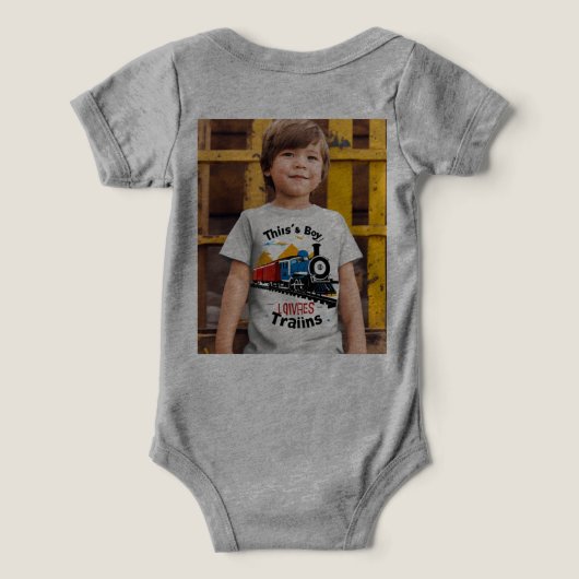 Gemütliches graues Baby-Kleid für ultimativen Komf (Design Rückseite)