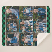 Gemütliches Green Buffalo Kariert Holiday Foto Col Sherpadecke (Vorderseite (Horizontal))