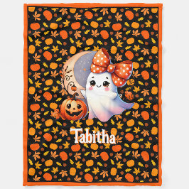 Gemütliches Halloween Baby Blankon Name Niedlich G Fleecedecke