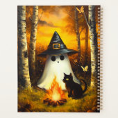 Gemütliches Halloween Ghost & Black Cat Campfire K Planer (Rückseite)