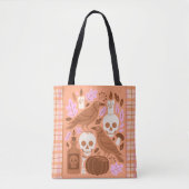 Gemütliches Halloween Modernes Folklore Pastell Ka Tasche (Vorderseite)