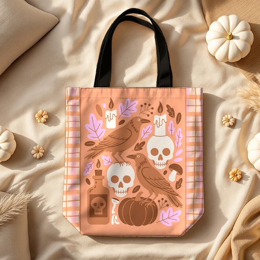 Gemütliches Halloween Modernes Folklore Pastell Ka Tasche