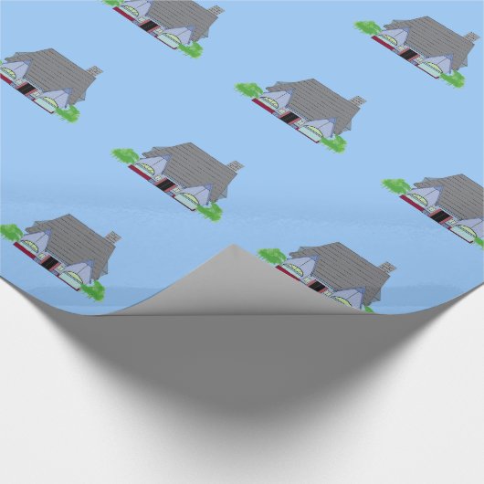 Gemütliches Haus Geschenkpapier (Ecke)