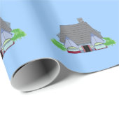 Gemütliches Haus Geschenkpapier (Rolleneckpunkt)