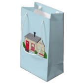 Gemütliches Haus Kleine Geschenktüte (Rückseite Schrägansicht)