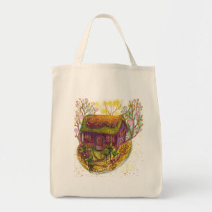 Gemütliches Hausbild Tragetasche