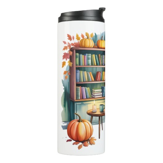 Gemütliches Heim Lesebilder — Gerahmtes Wandbild Thermosbecher (Nach links gedreht)