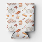 Gemütliches Herbst Essentials Wasserfarben Muster Dosenkühler (Vorderseite)