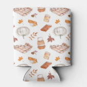 Gemütliches Herbst Essentials Wasserfarben Muster Dosenkühler (Rückseite)