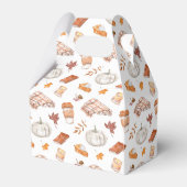 Gemütliches Herbst Essentials Wasserfarben Muster Geschenkschachtel (Rückseite)