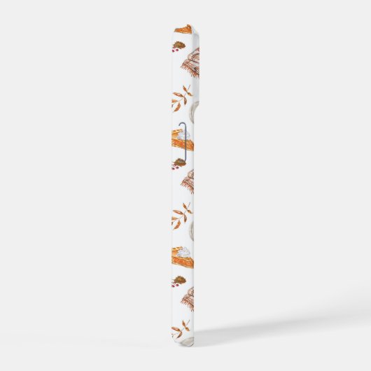 Gemütliches Herbst Essentials Wasserfarben Muster iPhone 15 Hülle (Rechte Seite)