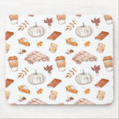 Gemütliches Herbst Essentials Wasserfarben Muster Mousepad (Vorne)