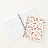 Gemütliches Herbst Essentials Wasserfarben Muster Notizblock (Innenseite)