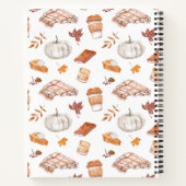 Gemütliches Herbst Essentials Wasserfarben Muster Notizblock (Rückseite)