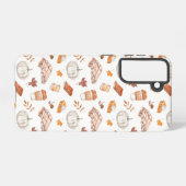 Gemütliches Herbst Essentials Wasserfarben Muster Samsung Galaxy Hülle (Rückseite (Horizontal))