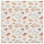 Gemütliches Herbst Essentials Wasserfarben Muster Stoff (Muster)