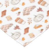 Gemütliches Herbst Essentials Wasserfarben Muster Tischdecke (Schrägansicht)