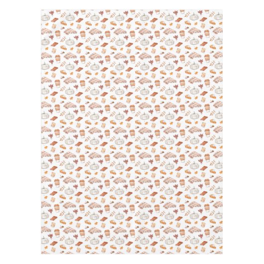 Gemütliches Herbst Essentials Wasserfarben Muster Tischdecke (Vorderseite)