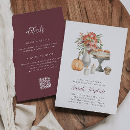 Gemütliches Herbst-Hochzeitsdusche-Brunch für alle Einladung