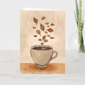 Gemütliches Herbst-Vibes Karte (Rückseite)