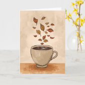 Gemütliches Herbst-Vibes Karte (Gelbe Blume)