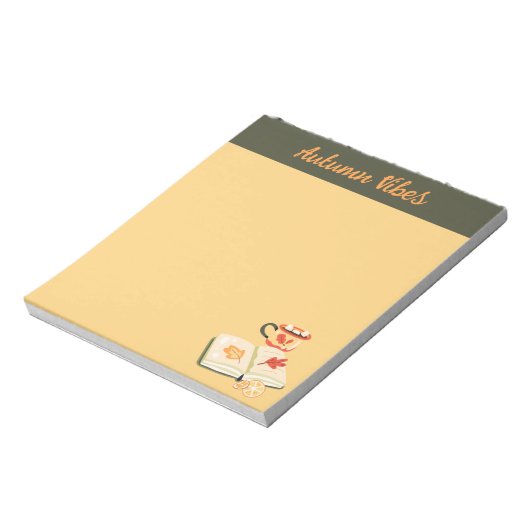 Gemütliches Herbst-Vibes Notizblock (Rotiert)