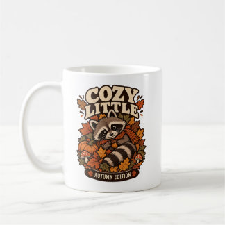 Gemütliches Herbst-Waschbär-Shirt, Süßes Herbsttie Kaffeetasse