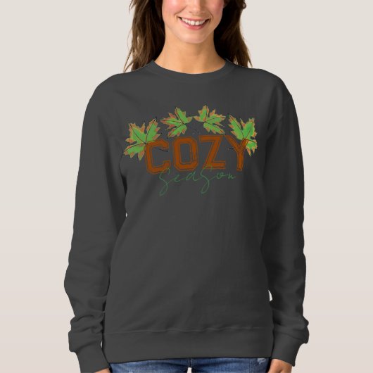 Gemütliches Herbstausdesign Sweatshirt (Vorderseite)