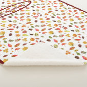 Gemütliches Herbstblanket mit Herbstblättern Sherpadecke (3/4)
